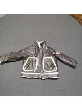 Boyz Wear by Nannette Toddler Aviator Shearling Bomber Jacket 24M
